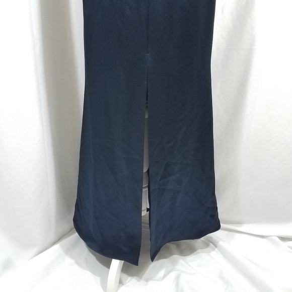 Kay Unger Evening Navy Blue Beaded Dress 4 - Picture 8 of 15